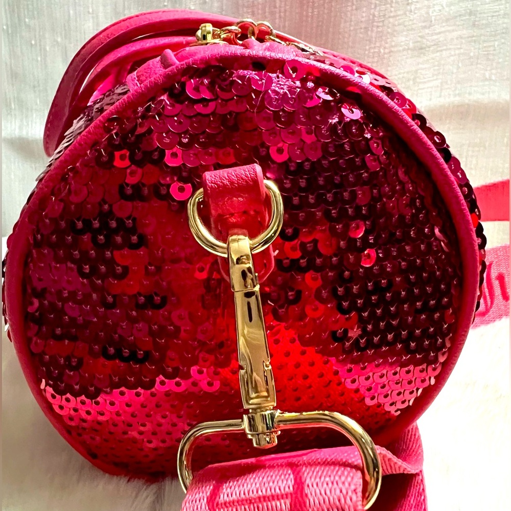 NEW Juicy Couture Pink Sequin Mini Barrel Bag - Picture 7 of 7